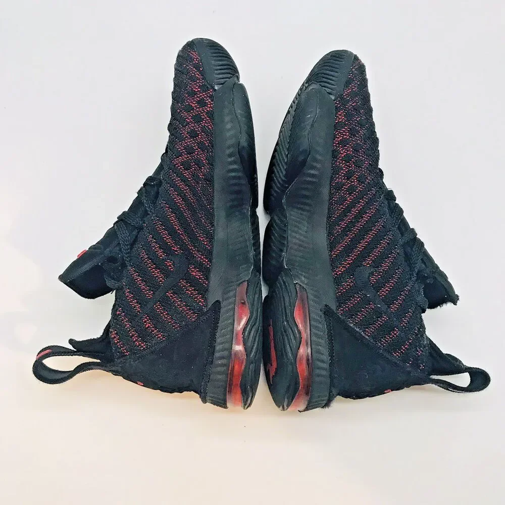 Nike LeBron 16 Fresh Bred 2018 Black/Red Youth 5.5Y AQ2465-002 Athletic Shoes